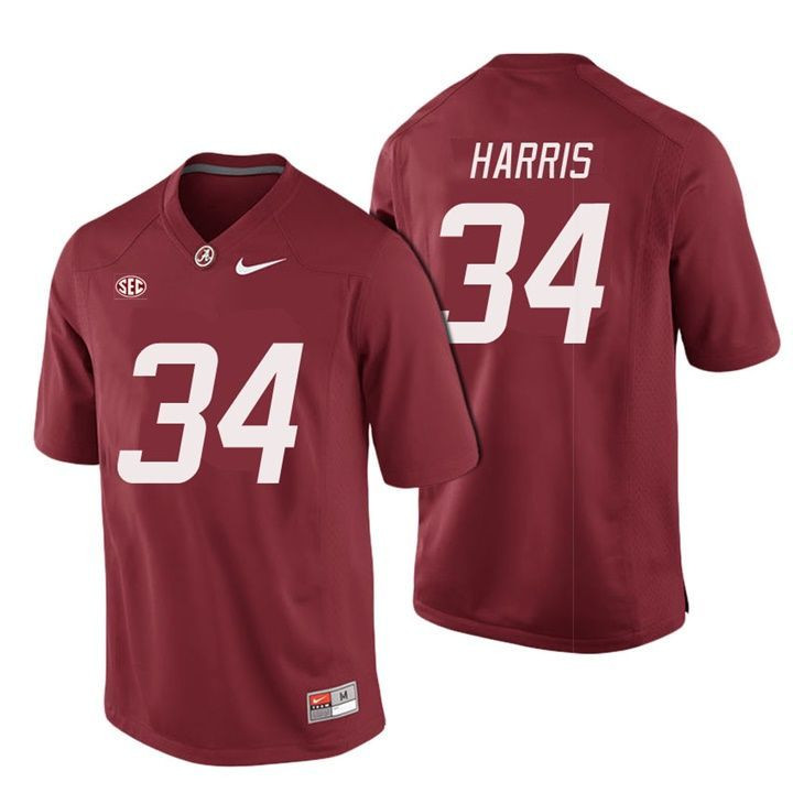 Men Alabama Crimson Tide Crimson Damien Harris NCAA Football Limited Jersey