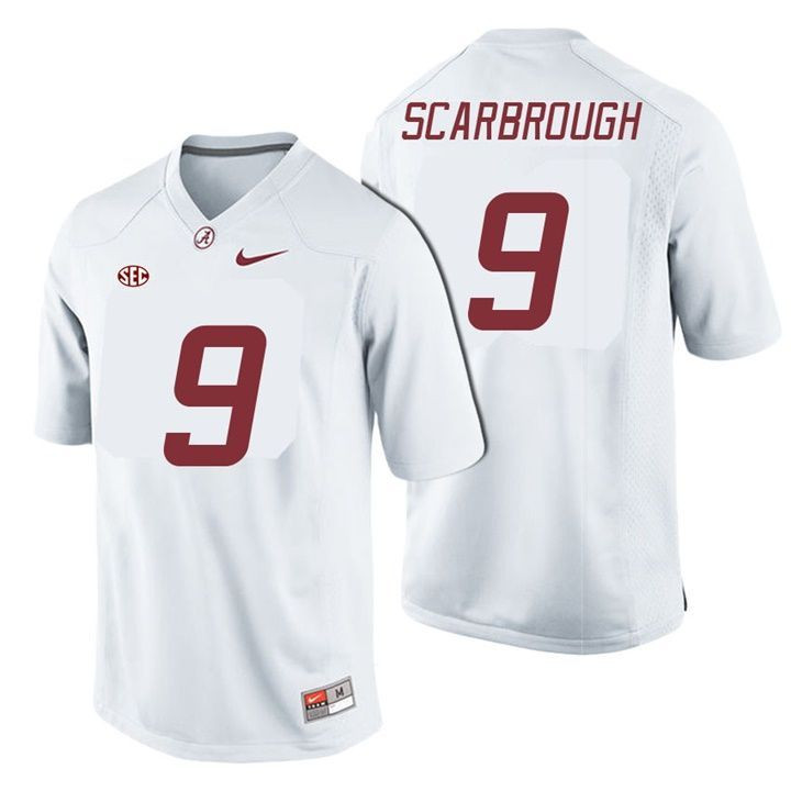 Men Alabama Crimson Tide White Bo Scarbrough NCAA Football Limited Jersey