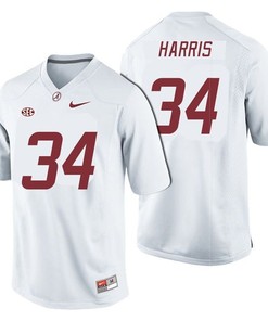 Men Alabama Crimson Tide White Damien Harris NCAA Football Limited Jersey