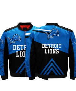 Men NFL Jacket 3D Fullprint Detroit Lions Bomber Jacket