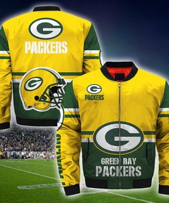 Men NFL Jacket 3D Green Bay Packers Bomber Jacket