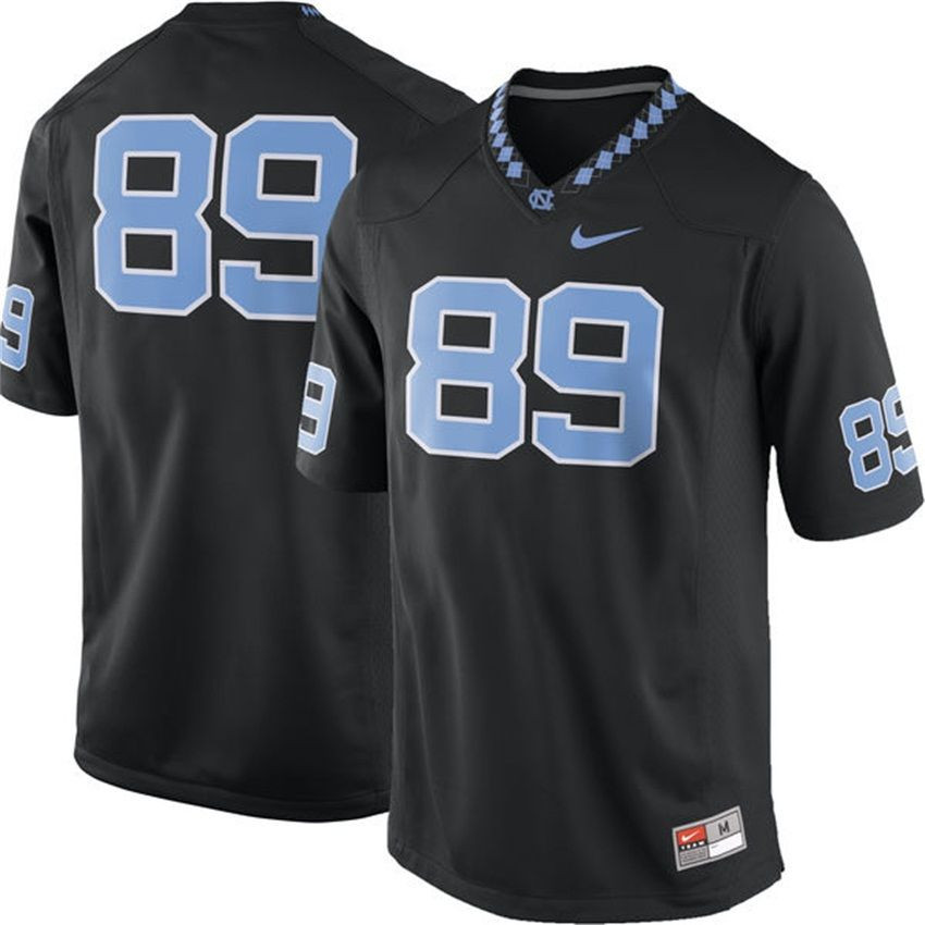 Men North Carolina Tar Heels Black Football Jersey