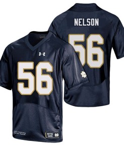 Men Notre Dame Fighting Irish Navy Blue Quenton Nelson NCAA Football Limited Jersey