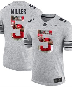 Men Ohio State Buckeyes Gray Braxton Miller College Football Fashion Jersey