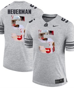 Men Ohio State Buckeyes Gray Jeff Heuerman College Football Fashion Jersey