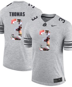 Men Ohio State Buckeyes Gray Michael Thomas College Football Fashion Jersey