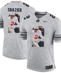 Men Ohio State Buckeyes Gray Ryan Shazier College Football Fashion Jersey