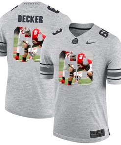 Men Ohio State Buckeyes Gray Taylor Decker College Football Fashion Jersey