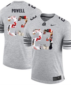 Men Ohio State Buckeyes Gray Tyvis Powell College Football Fashion Jersey
