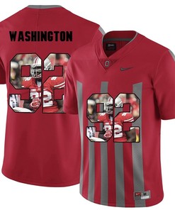 Men Ohio State Buckeyes Red Adolphus Washington NCAA Football Fashion Jersey