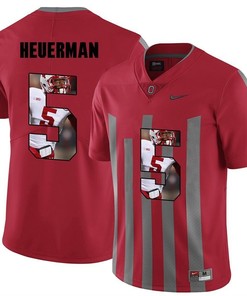 Men Ohio State Buckeyes Red Jeff Heuerman NCAA Football Fashion Jersey
