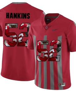 Men Ohio State Buckeyes Red Johnathan Hankins NCAA Football Fashion Jersey