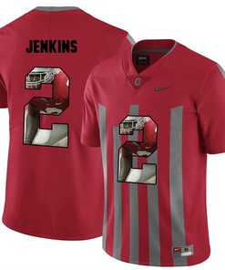 Men Ohio State Buckeyes Red Malcolm Jenkins NCAA Football Fashion Jersey
