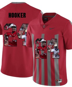 Men Ohio State Buckeyes Red Malik Hooker NCAA Football Fashion Jersey