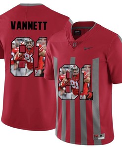 Men Ohio State Buckeyes Red Nick Vannett NCAA Football Fashion Jersey