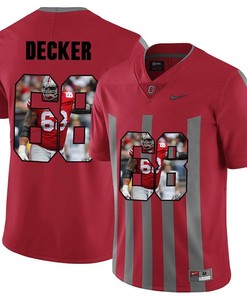 Men Ohio State Buckeyes Red Taylor Decker NCAA Football Fashion Jersey