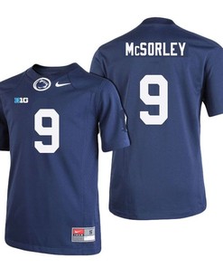 Men Penn State Nittany Lions Navy Blue Trace McSorley NCAA Football Limited Jersey