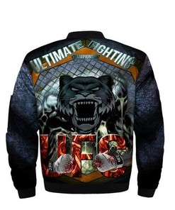Men UFC Jackets UFC MMA Fighting Fierce Tiger Bomber Jacket Streetwear Flight Coat