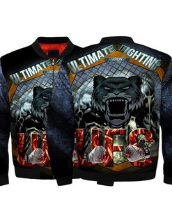 Men UFC Jackets UFC MMA Fighting Fierce Tiger Bomber Jacket Streetwear Flight Coat