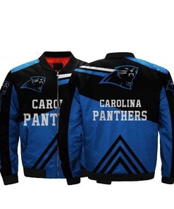 Men's Bomber Jacket Carolina Panthers Jacket Coats