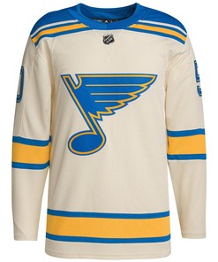Men's Jordan Binnington Cream St. Louis Blues 2022 Winter Classic Player Jersey Jersey