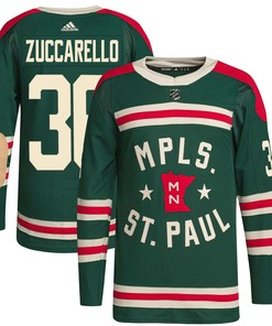 Men's Mats Zuccarello Green Minnesota Wild 2022 Winter Classic Player Jersey Jersey