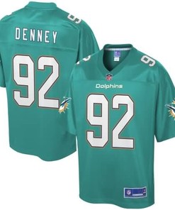 Mens Miami Dolphins John Denney Nfl Pro Line Team Color Jersey