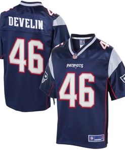 Mens New England Patriots James Develin Nfl Pro Line Navy Team Color Jersey