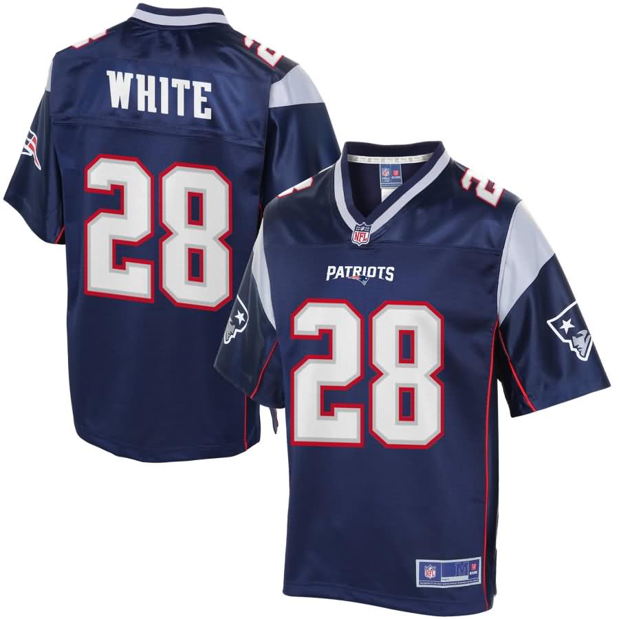 Mens New England Patriots James White Nfl Pro Line Navy Team Color Jersey