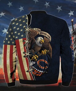 Men’s One Nation Under God Chicago Bears Bomber Jackets