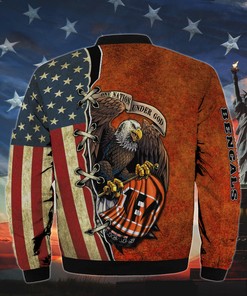 Men’s One Nation Under God Cincinnati Bengals Bomber Jackets