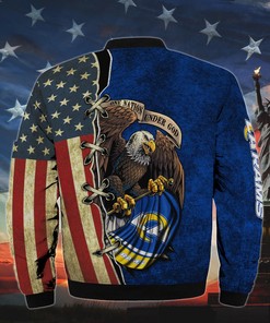 Men’s One Nation Under God Los Angeles Rams Bomber Jackets