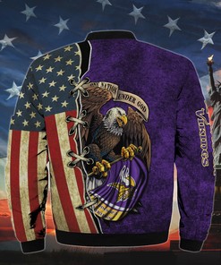 Men's One Nation Under God Minnesota Vikings Bomber Jackets