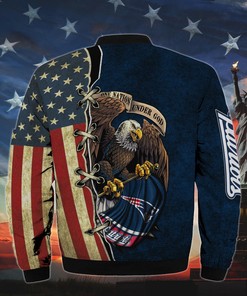 Men's One Nation Under God New England Patriots Bomber Jackets