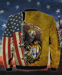 Men's One Nation Under God Pittsburgh Steelers Bomber Jackets