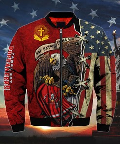 Men's One Nation Under God Tampa Bay Buccaneers Bomber Jackets