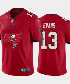 Mens Tampa Bay Buccaneers #13 Mike Evans Red 2020 Team Big Logo Limited Stitched Jersey