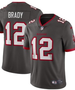 Mens Tampa Bay Buccaneers Tom Brady Nike Pewter Alternate Vapor Limited Jersey