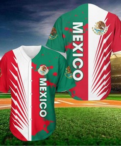 Mexico Red White And Green Personalized 3d Baseball Jersey