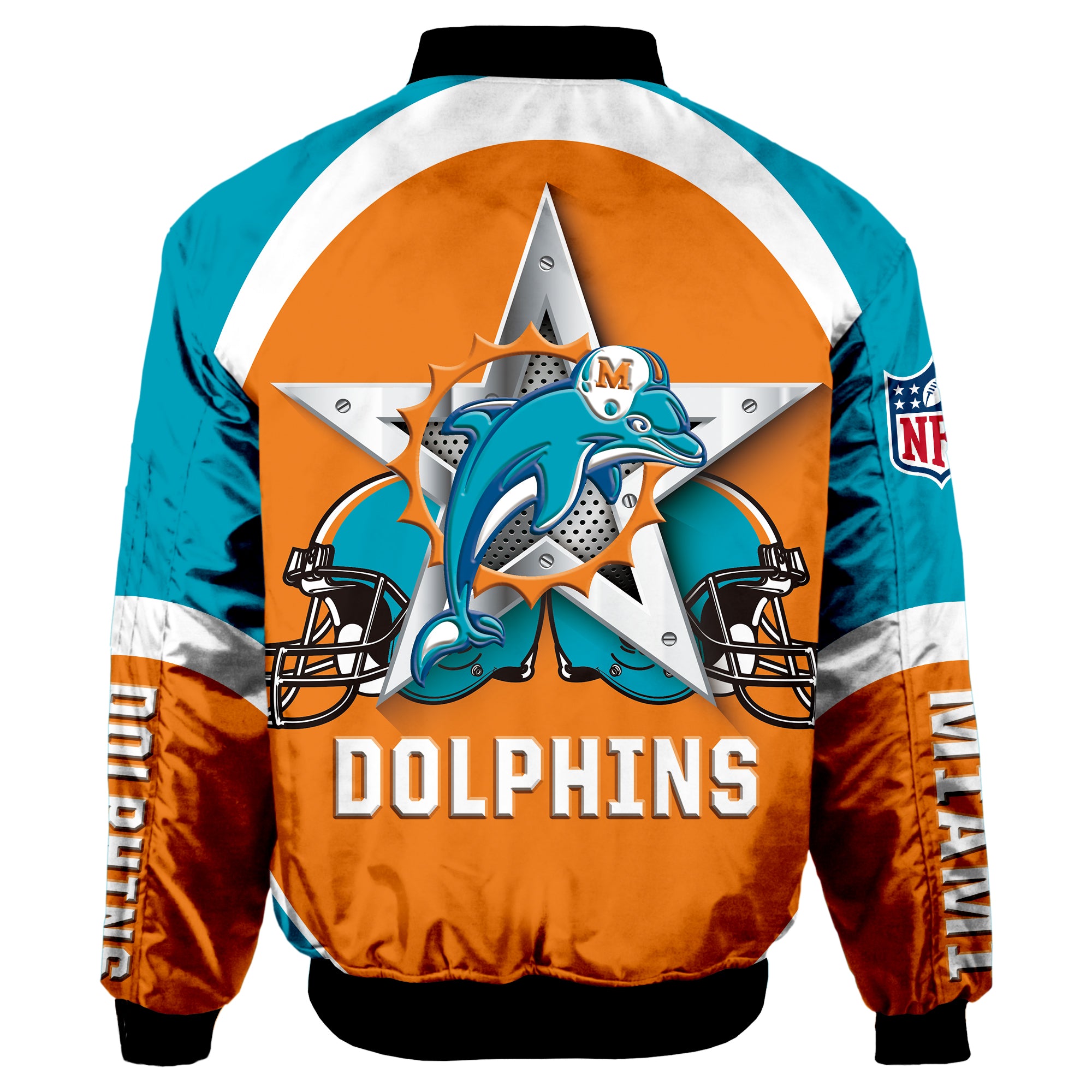 Miami Dolphins Bomber Jacket Graphic Player Running