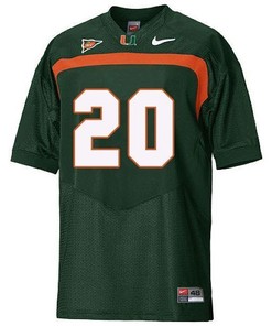 Miami Hurricanes #20 Ed Reed Green Football Jersey