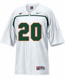 Miami Hurricanes #20 Ed Reed White Football Jersey