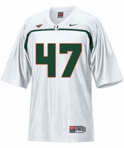 Miami Hurricanes #47 Michael Irvin White Football Jersey