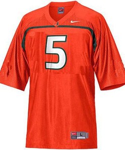 Miami Hurricanes #5 Andre Johnson Orange Football Jersey