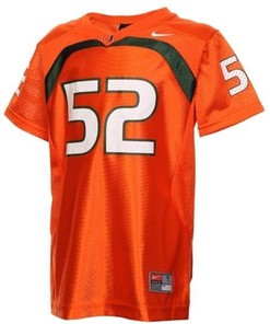 Miami Hurricanes #52 Ray Lewis Orange Football Jersey