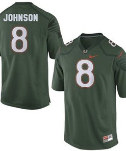 Miami Hurricanes #8 Duke Johnson Green Football Jersey