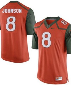 Miami Hurricanes #8 Duke Johnson Orange Football Jersey