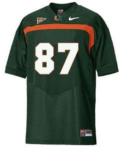 Miami Hurricanes #87 Reggie Wayne Green Football Jersey