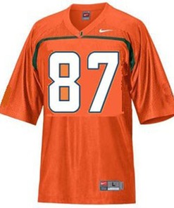 Miami Hurricanes #87 Reggie Wayne Orange Football Jersey