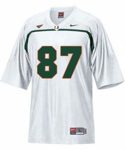 Miami Hurricanes #87 Reggie Wayne White Football Jersey